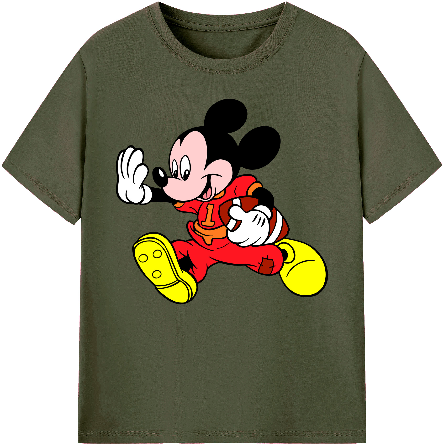 ミッキーマウス Mickey Mouse 綿100％ メンズ半袖Tシャツ｜肌触りやわらか＆通気性